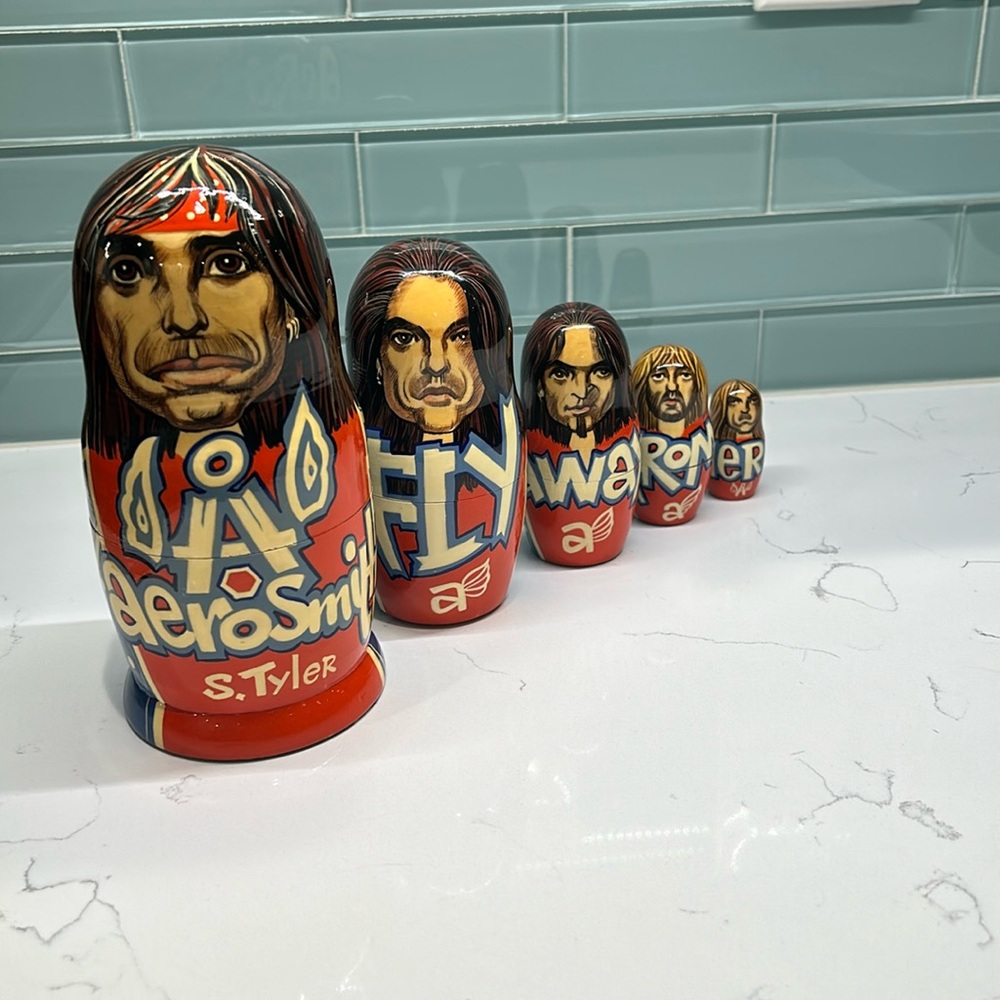 Aerosmith Fly Away From Here Nesting Dolls. Excellent Condition.